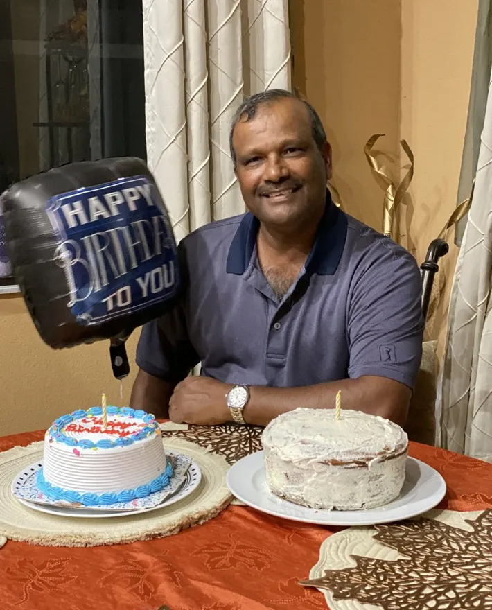 Kris Persaud at a family birthday celebration