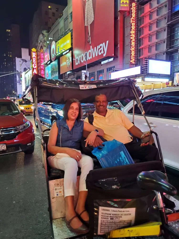 Kris Persaud and his wife on a city trip